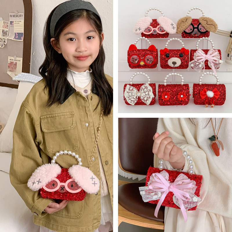 小孩包包可爱小挎包儿童包公主洋气时尚卡通女童手拎包宝宝过年包