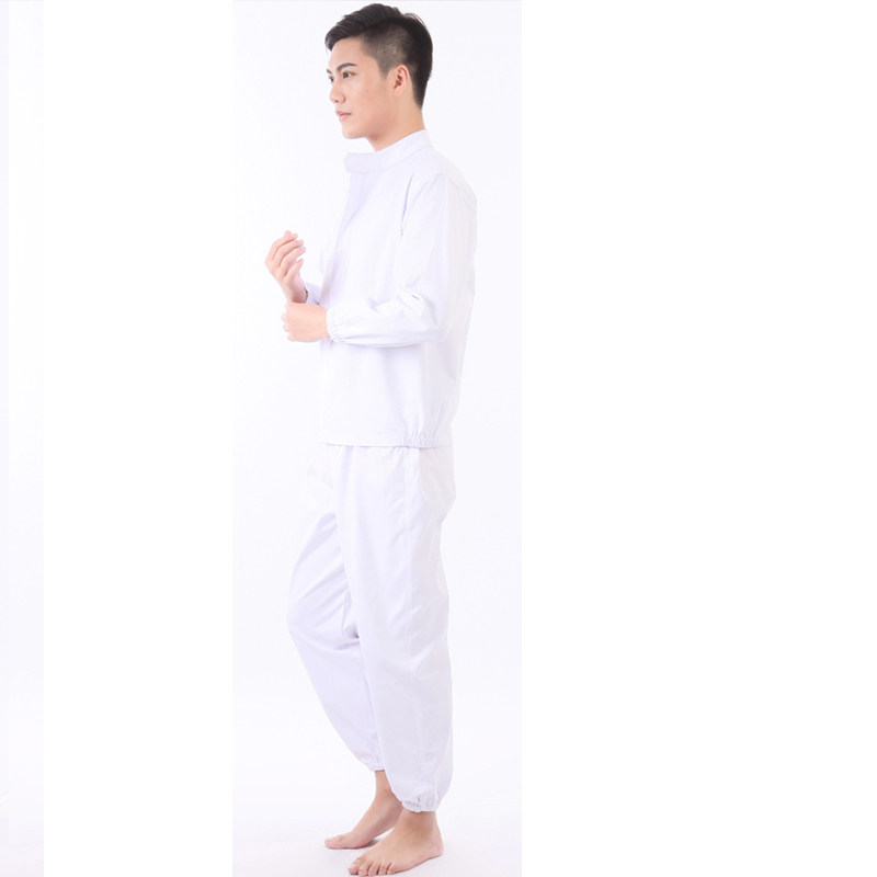 美安奴食品厂车间工作服白色蛋糕房卫生服务防尘服立领松紧口工装