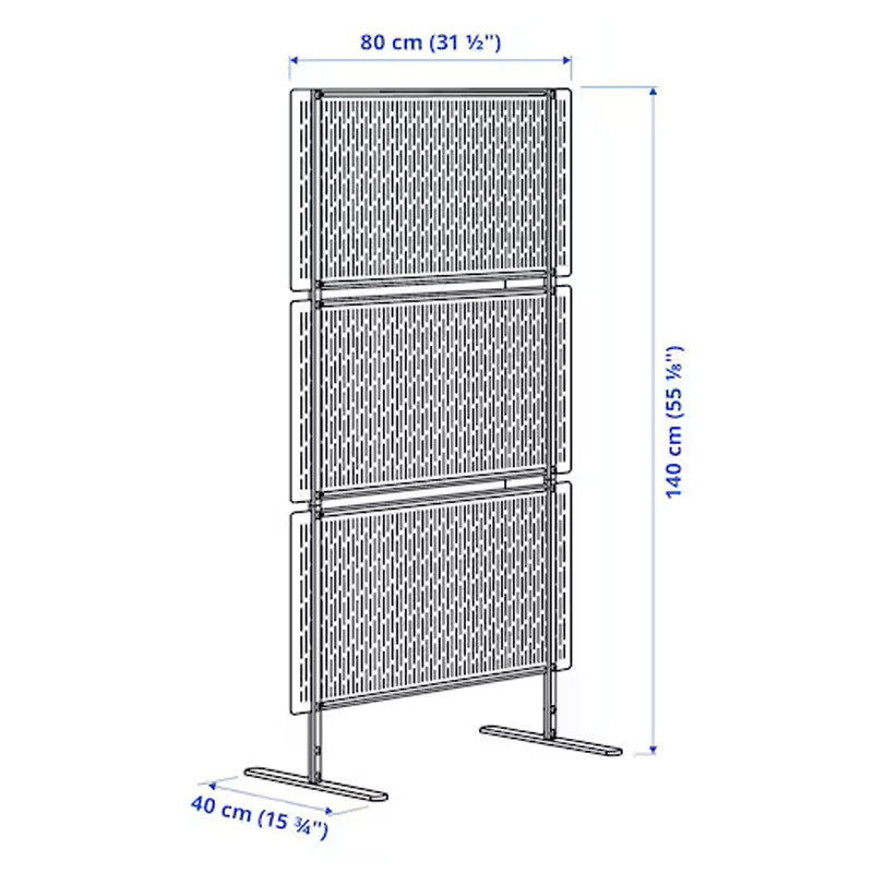 IKEA宜家伦约恩屏风灰白室内户外产品140x80x40厘米家用隔断遮挡