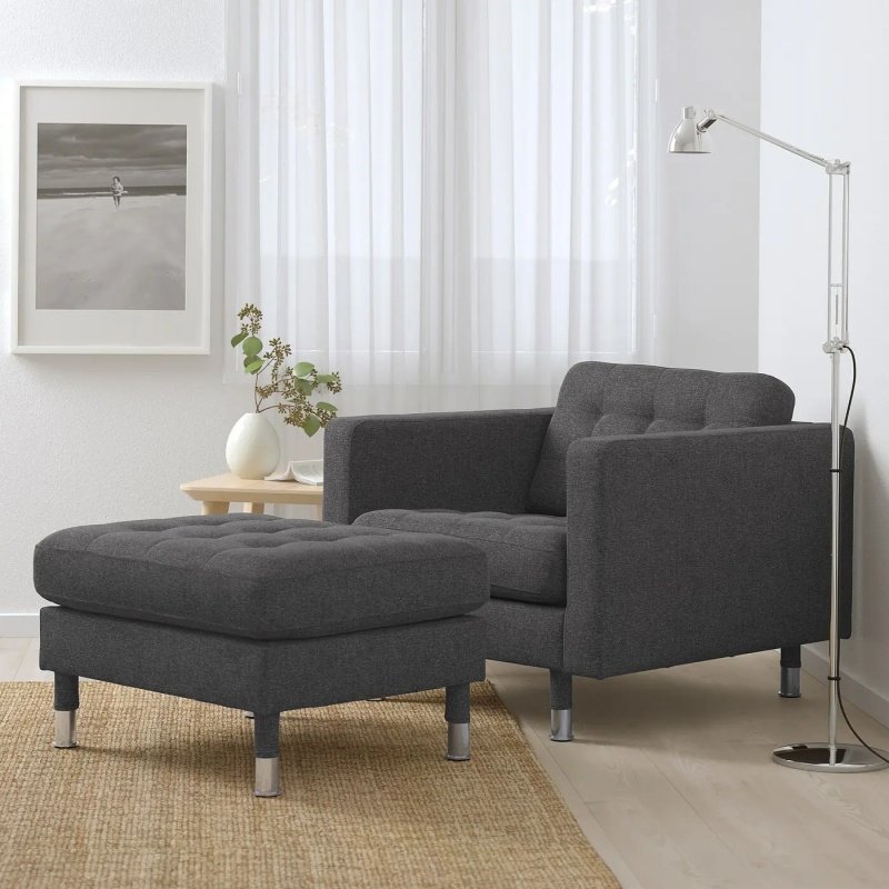 IKEA/宜家兰德克纳单人沙发扶手椅时尚简约现代布艺沙发