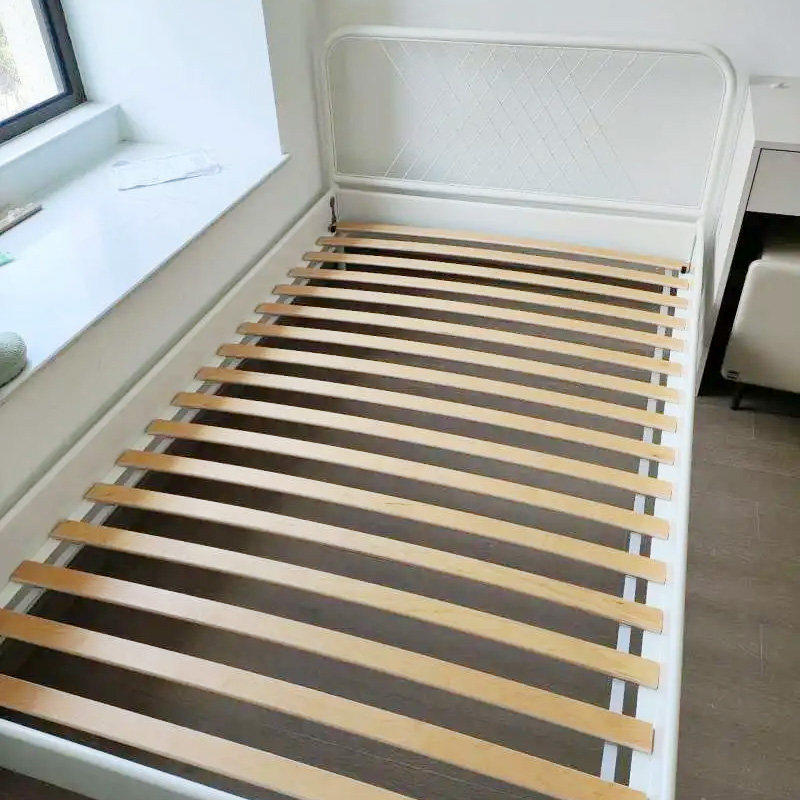 IKEA宜家奈斯顿床架白色鲁瑞120x200厘米铁艺床单人床架出租屋用