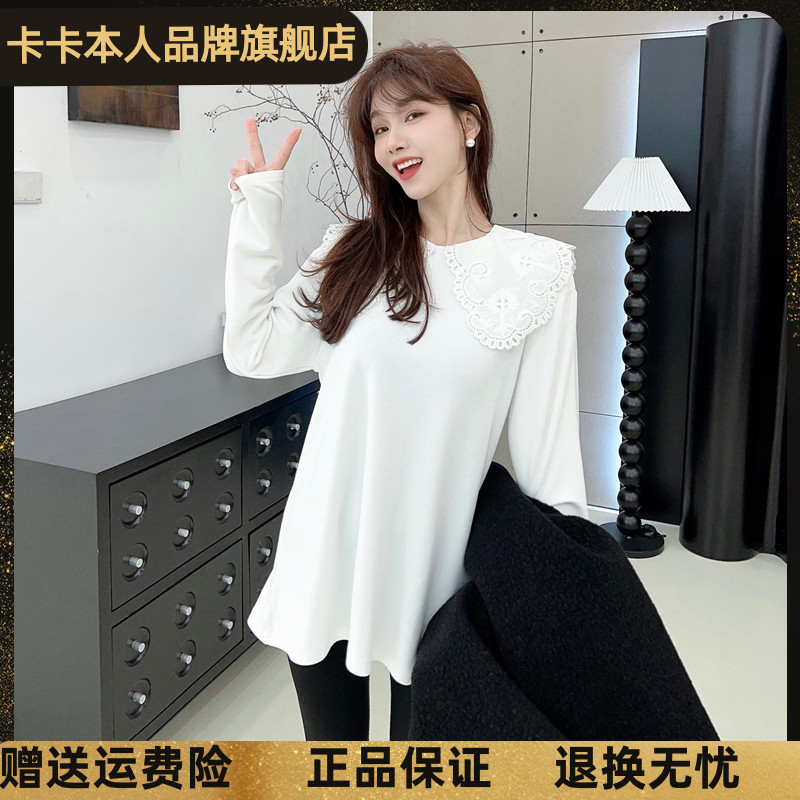 卡卡女装官方旗舰娃娃领加绒背心
