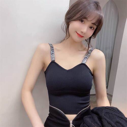卡卡女装官方旗舰u型吊带背心