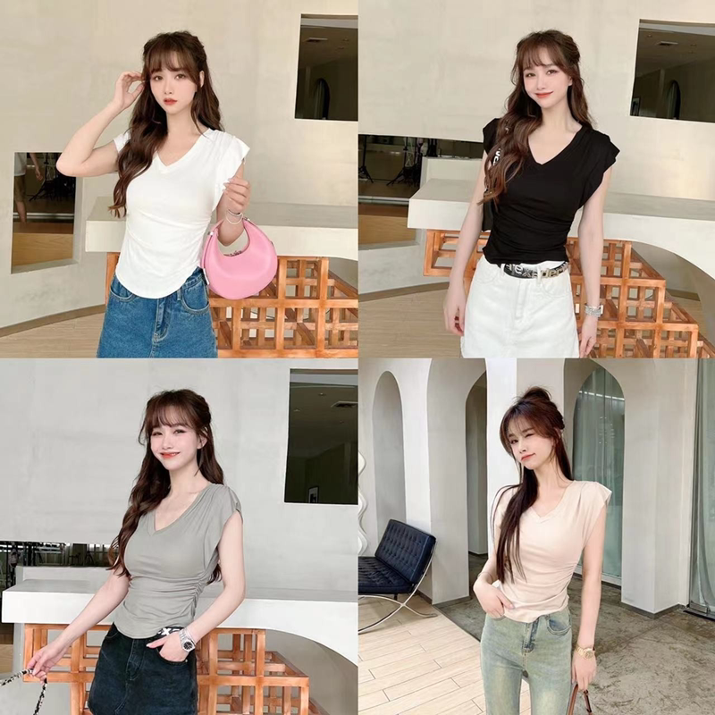 百搭短袖薄款棉韩版女装卡卡正品