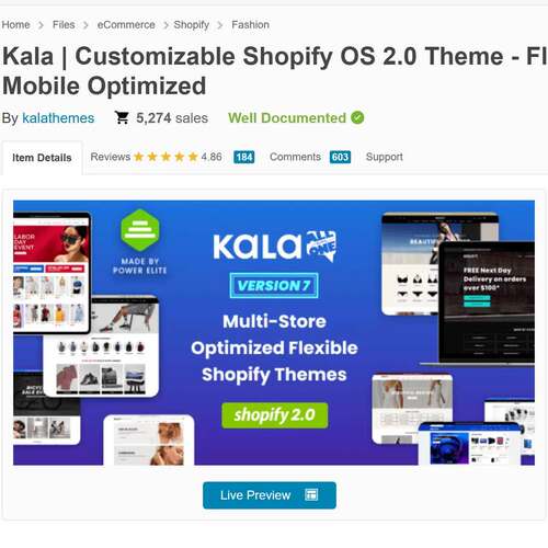 服装电子耳机游戏操控鞋袜珠宝首饰品Kala Shopify独立站主题模板