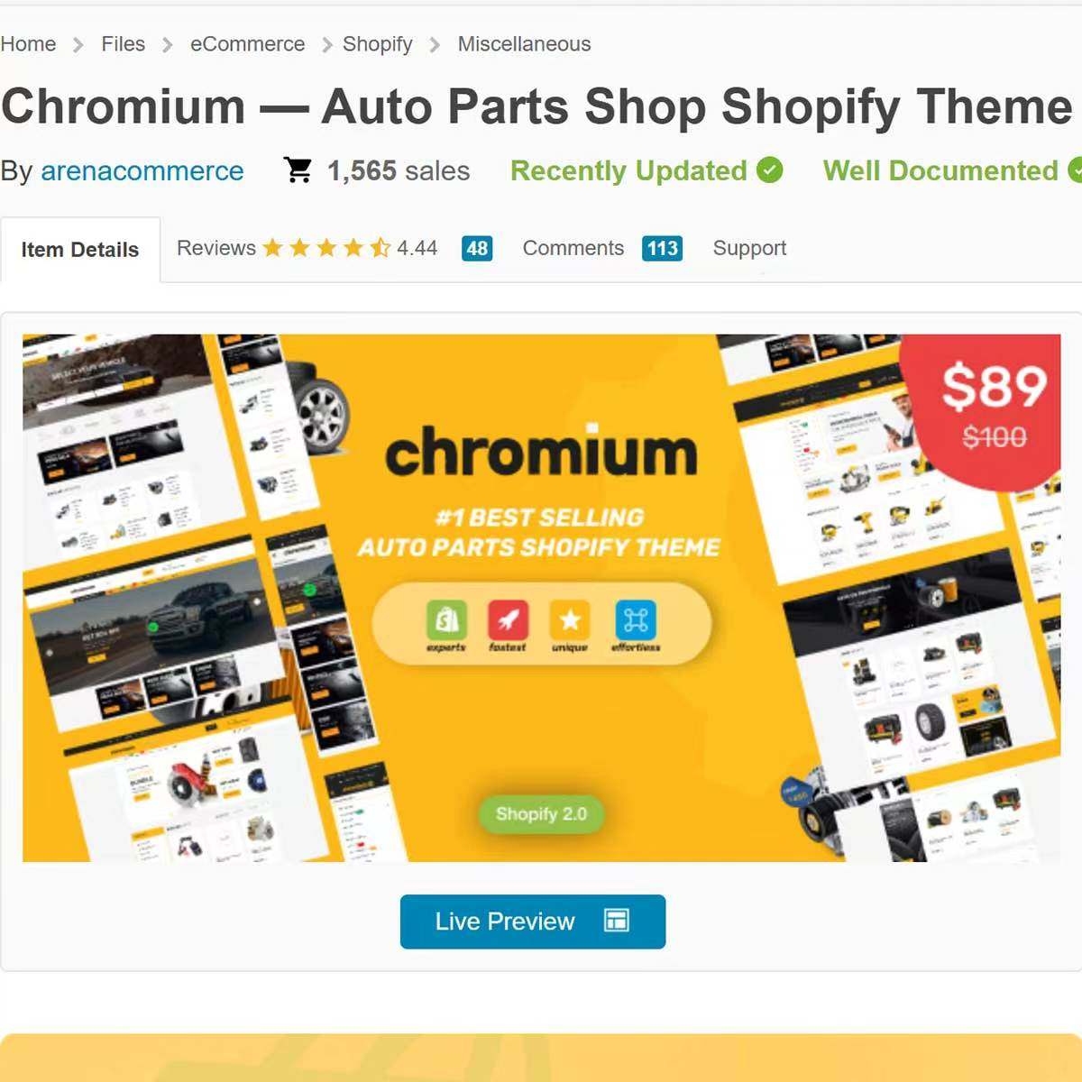 汽车零部件配件轮毂车胎火花塞Chromium Shopify主题模板