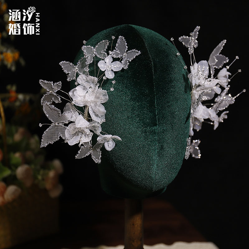 高级感仙美碎钻蝴蝶发夹