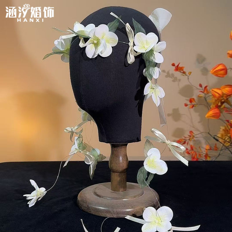 涵汐新款仿真花超仙森系花朵头饰