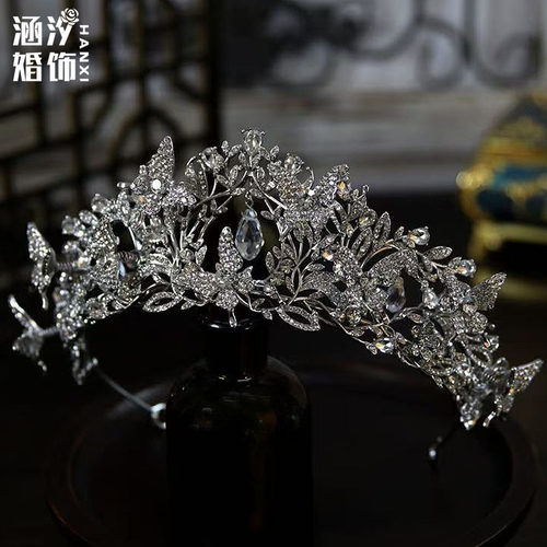 韩版高级感新娘水钻皇冠头饰