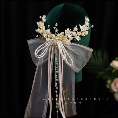 涵汐新款花朵唯美头饰结婚头花