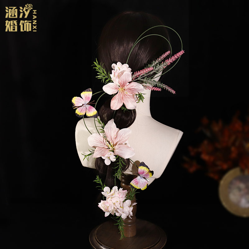 涵汐森系超仙手作竹编发饰