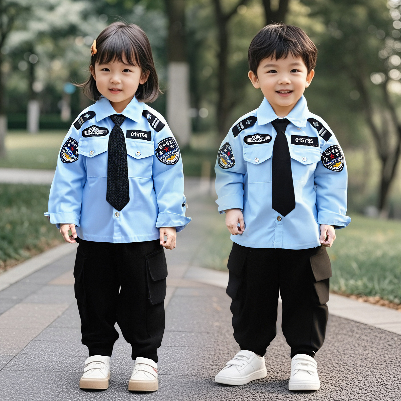 儿童小警官服套装男童警察小交警制服角色扮演警长服装六一演出服
