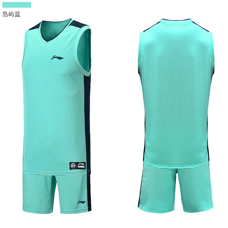 李宁透气印字号篮球服套装定制