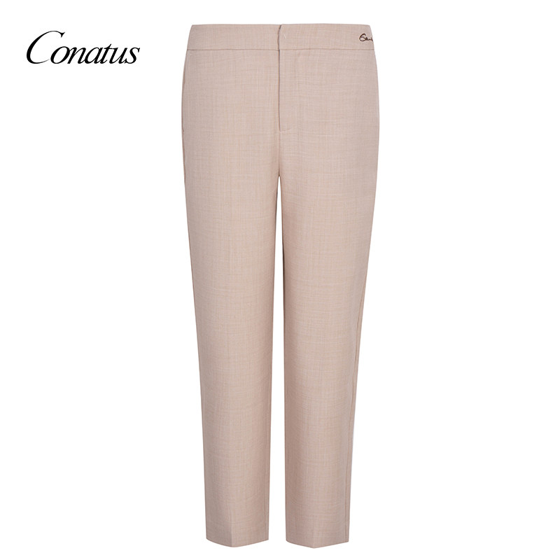 CONATUS/珂尼蒂思2025春季新品时尚休闲西装裤个性百搭纯色长裤女