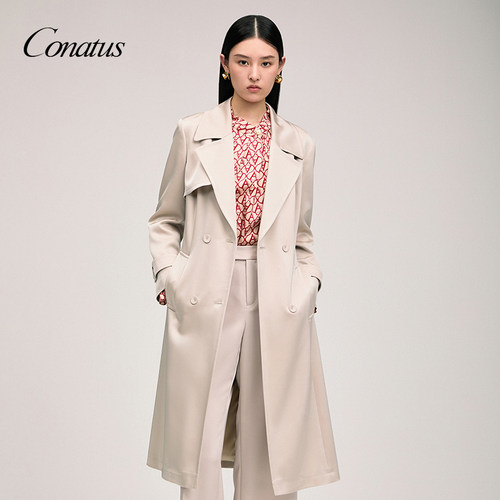 CONATUS/珂尼蒂思年秋季新款百搭风衣韩系日常通勤简约外套女