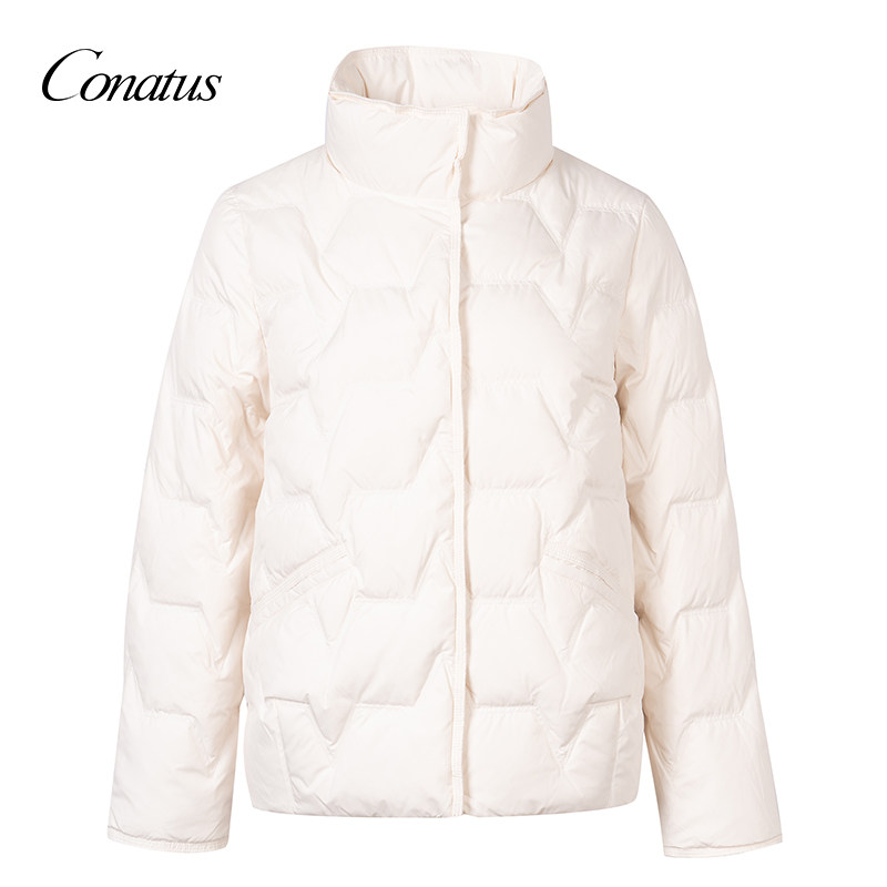CONATUS/珂尼蒂思短款保暖羽绒服冬季新款宽松遮肉面包服女