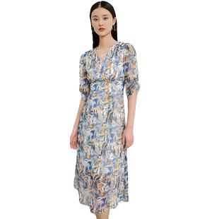 CONATUS/珂尼蒂思法式优雅连衣裙夏季新款ins风收腰高级裙子