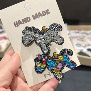 韩国边夹捷克钻小马发夹鸭嘴夹成人头顶夹头饰刘海夹后脑勺女简约