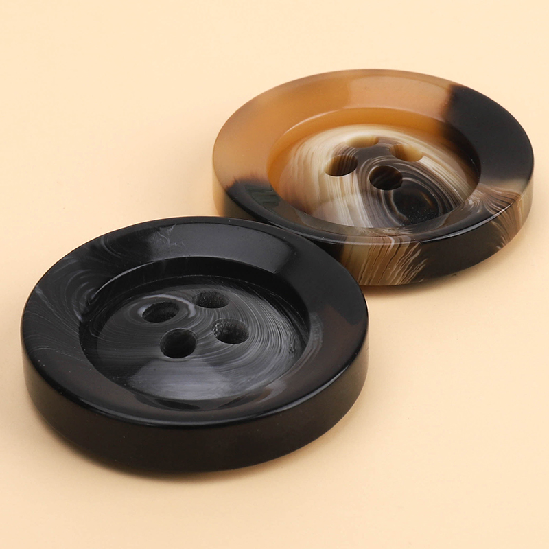 加厚树脂扣子大衣风衣女纽扣衣服外套装饰扣圆形扣子时尚百搭纽扣