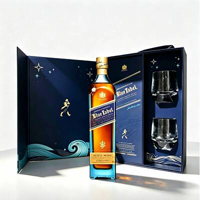 洋酒Johnnie Walker尊尼获加蓝牌 蓝方调配型威士忌双杯礼盒送礼