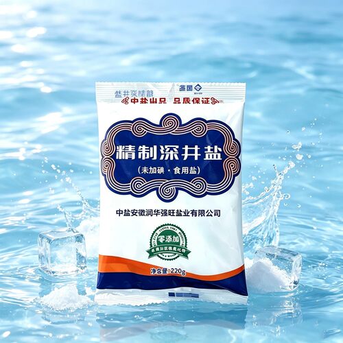 中盐出品220g家用精制徽盐深井盐细盐零添加食盐精制深井盐未加碘