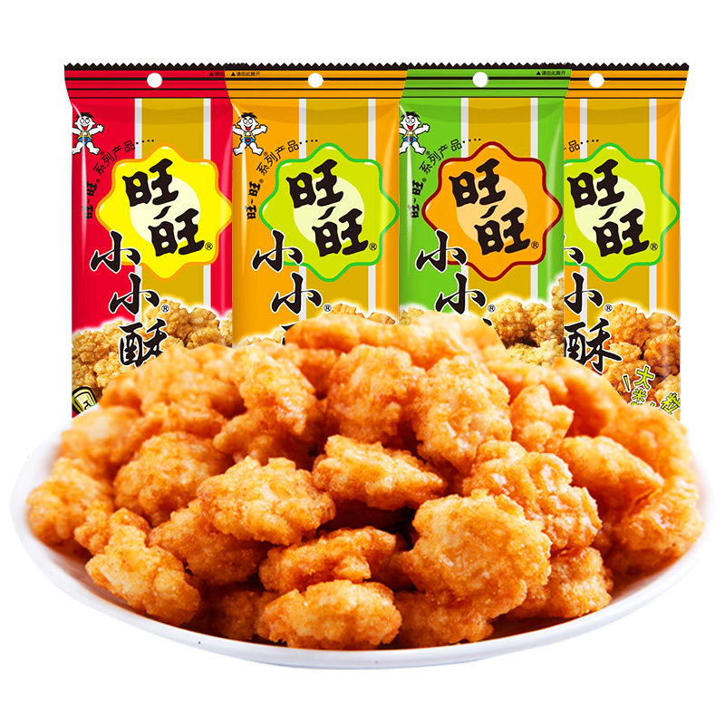 旺旺小小酥60g大包原味葱香味黑胡椒味休闲膨化好吃的零食品小吃