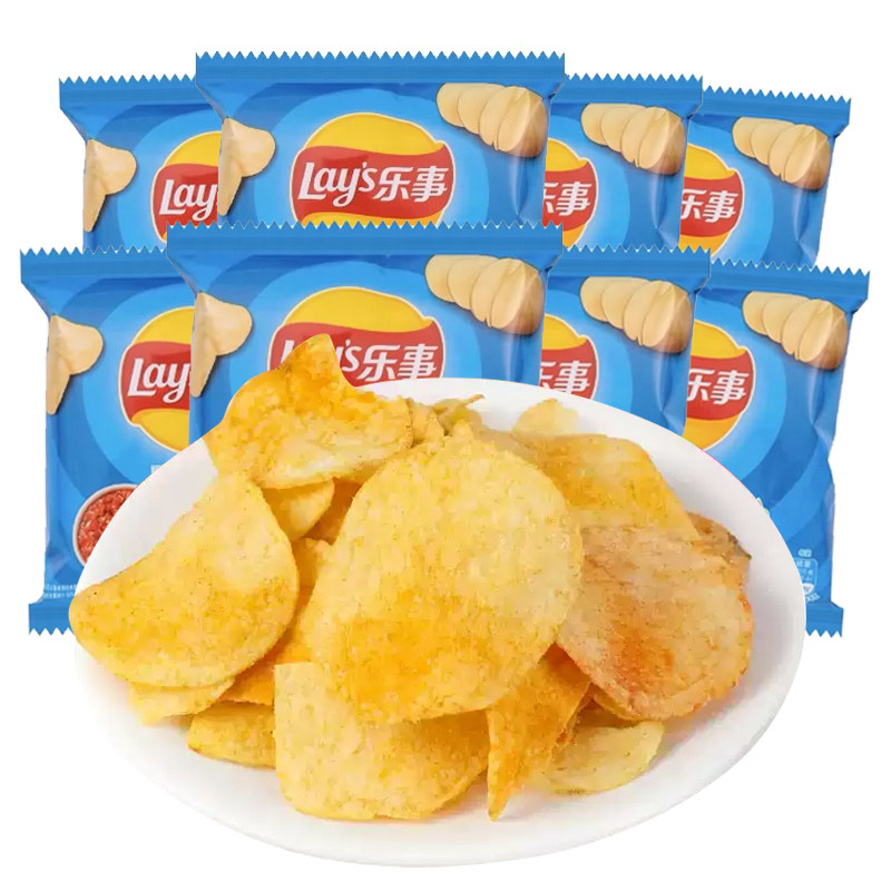 乐事薯片12g*8包红烩味混合休闲食品膨化零食小吃