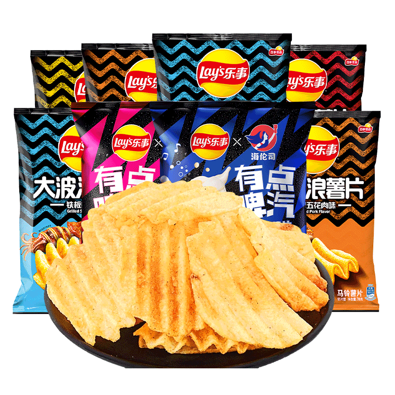 乐事大波浪薯片70*10包