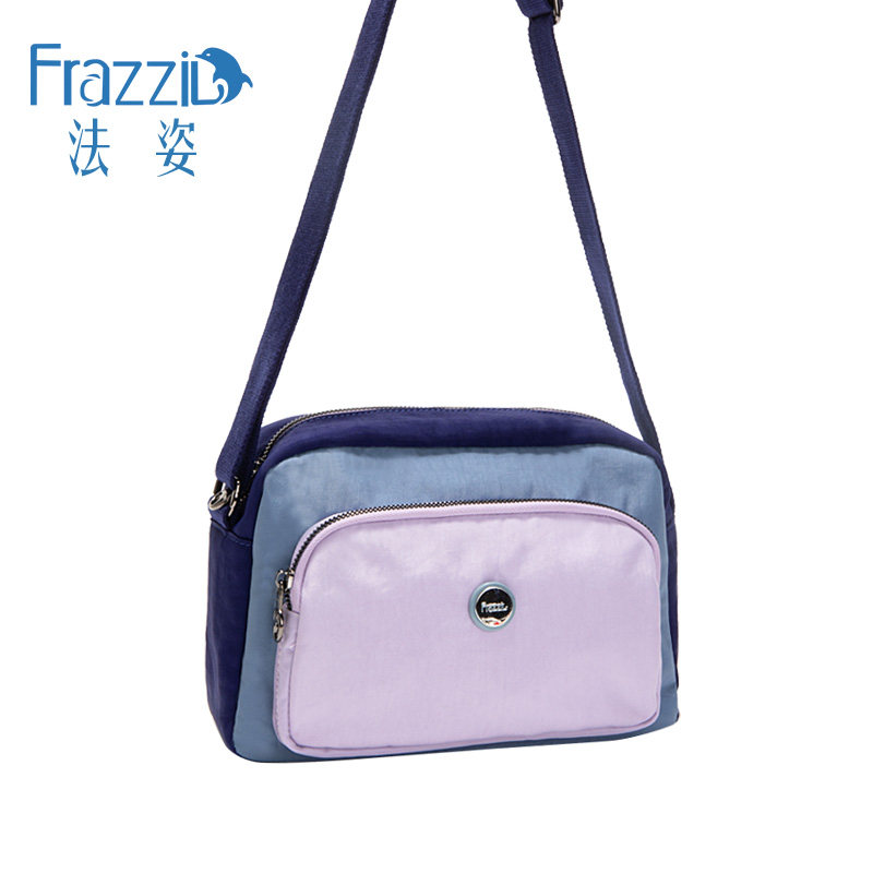 Frazzil/法姿斜挎包女新品轻便尼龙单肩小包百搭妈妈时尚休闲包潮