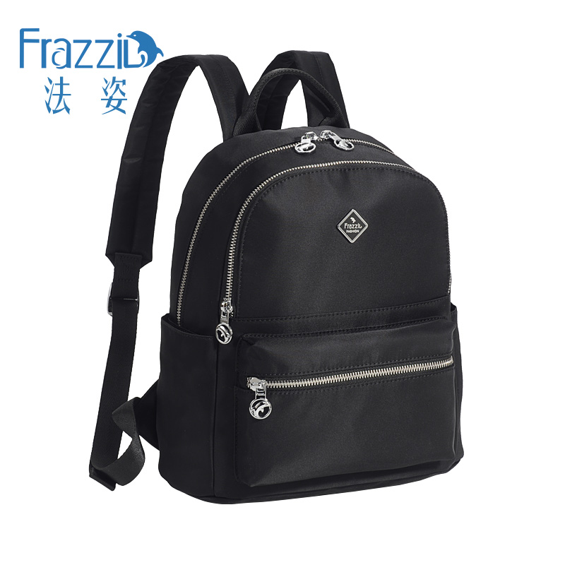 法姿休闲女士双肩包涤沦背包轻便