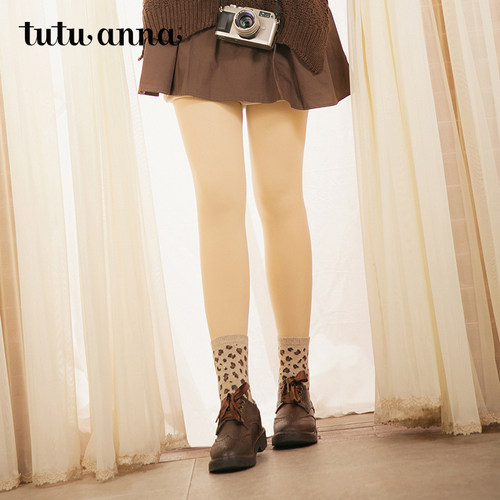 tutuanna纯色修身显瘦透肤连裤袜