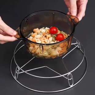 不锈钢锅架厨房家用置物架子放锅盖隔热防烫锅具锅垫支架蒸架收纳