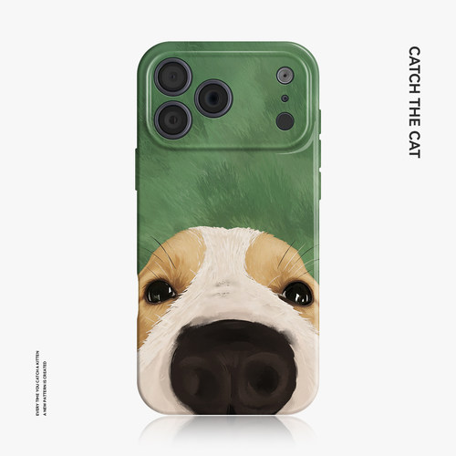 金色边牧~可爱狗头ins适用iphone17promax手机壳苹果16nova14华为p70mate80小米15萌opporeno13vivos50荣耀90