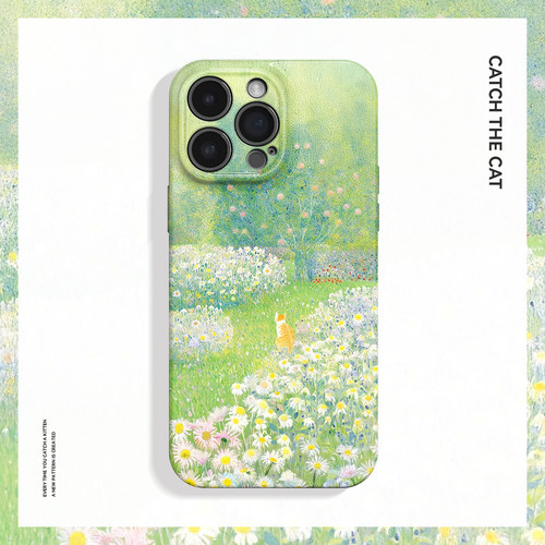 猫的后花园~可爱治愈适用iPhone16/15promax手机壳华为pura70苹果14红米k80全包vivoX200软opporeno12畅享70