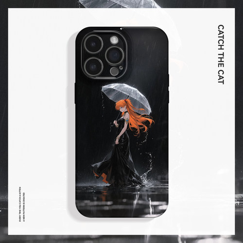 雨夜明日香~小众暗黑eva适用iPhone16promax手机壳新华为mate60小米15opporeno14苹果13独特vivox200一加ace5