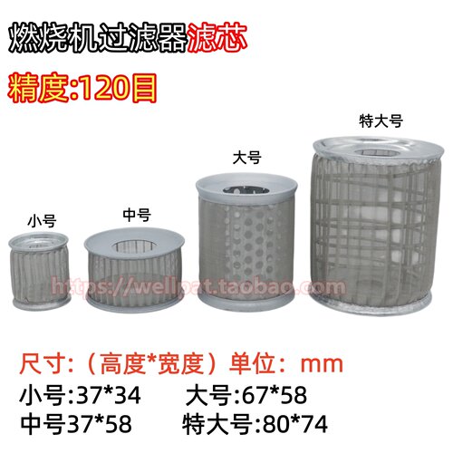 燃烧机过滤器滤网滤芯小号中大号