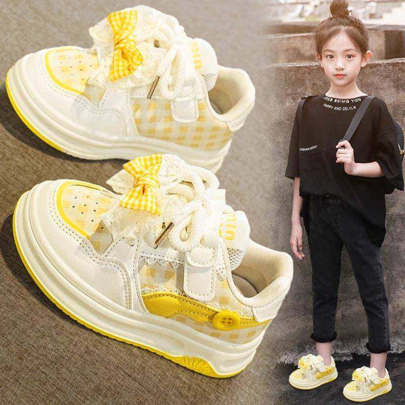 女童皮面板鞋2025秋季儿童低帮运动鞋中大童小白鞋女孩软底跑步鞋,童鞋/婴儿鞋/亲子鞋,板鞋,淘宝优惠券,粉丝福利购,淘宝优惠卷