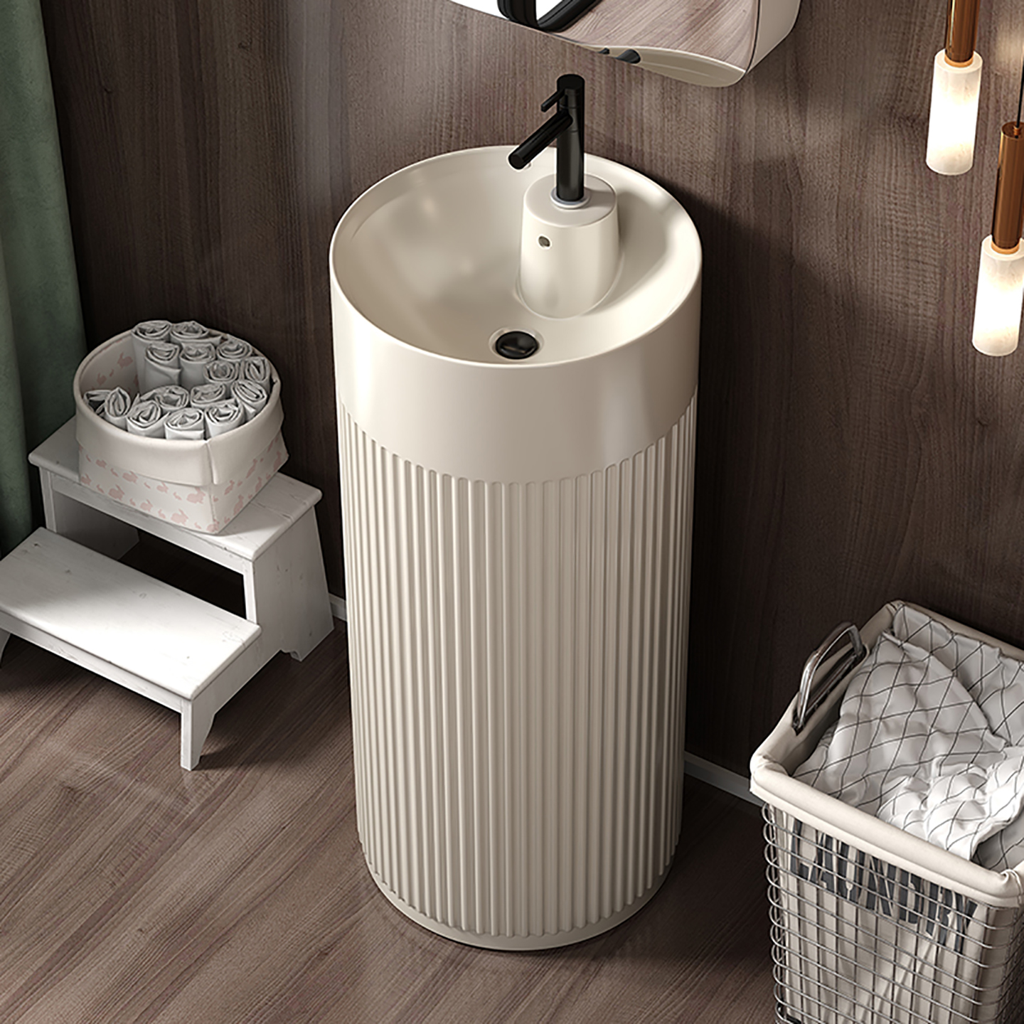 立柱盆落地式洗手盆家用小户型