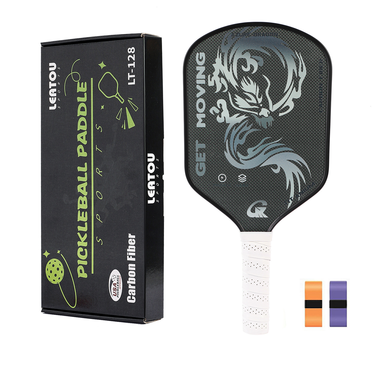 匹克球拍钛合金属丝碳纤编织磨砂铁氟龙高档比赛专用Pickleball