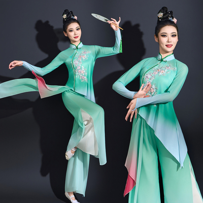 胶州秧歌舞演出服2026新款扇子舞蹈服装成人中国风艺考古典舞套装