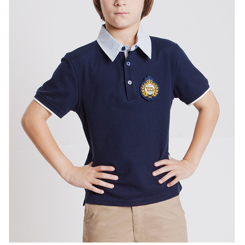 英伦女童藏青色运动休闲风校服