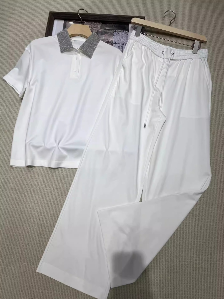清仓特价BC重工翻领钉珠飘马棉短袖T恤上衣+阔腿长裤套装,女装/女士精品,休闲运动套装,淘宝优惠券,粉丝福利购,淘宝优惠卷