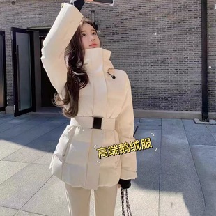 鹅绒极寒收腰显瘦长短款白色羽绒服女款冬季2025新款外套女
