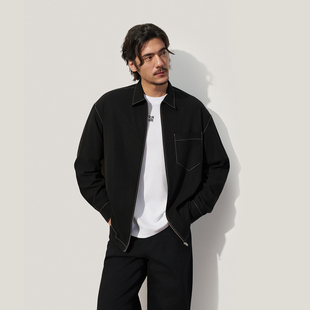 1ST3010740 风衬衫 TRENDIANO2025年秋季 柔软亲肤肌理感日系工装