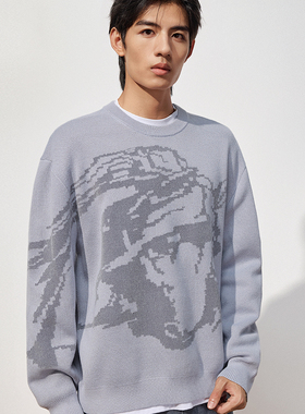 TRENDIANO2025冬季新款羊毛马年新春内搭男款羊毛衫 1ST4031710