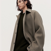 TRENDIANO2025新款 1SM1340030 毛呢大衣外套 羊毛呢风衣长款 男款