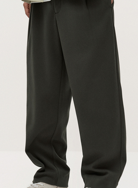 TRENDIANO2025秋冬新款男士绒感阔腿休闲裤 1ST1062200