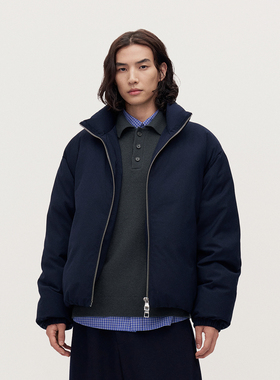 TRENDIANO2025新款鸭绒简约保暖廓形立领男款羽绒服 1SM1331630