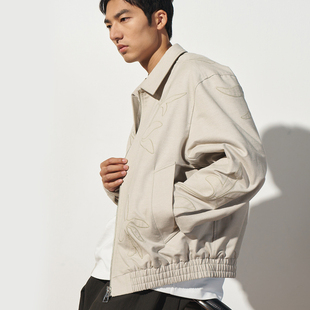 1ST3090300 拉链外套 TRENDIANO2025秋冬新款 涤棉花纹梭织男款