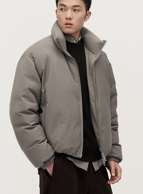 TRENDIANO2025新款鸭绒简约保暖廓形立领男款羽绒服 1SM1331630